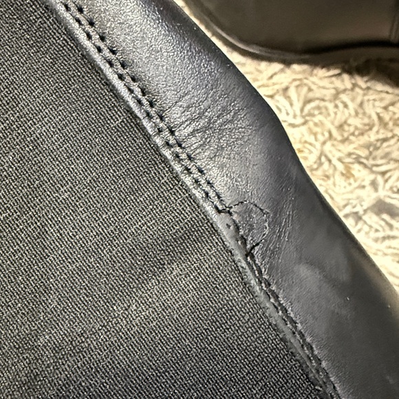 Zara Elegant Black Leather Ankle Boots sz 10/41 - Picture 6 of 9